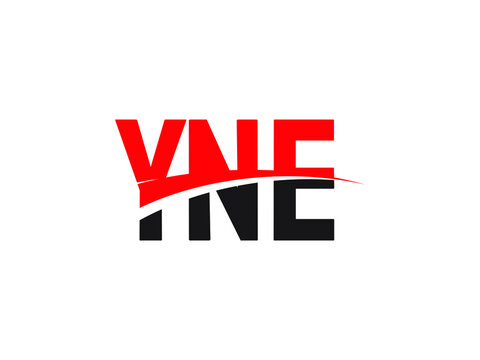 YNE Letter Initial Logo Design Vector Illustration