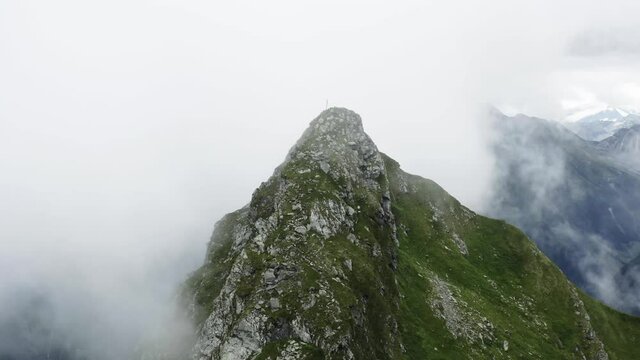 mountain in the fog