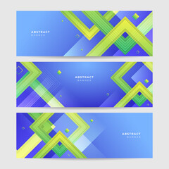 Fototapeta premium Blue green abstract vector business long banner template. Horizontal header web banner. Modern gradient color cover header for website design, social media cover ads banner, flyer, invitation card