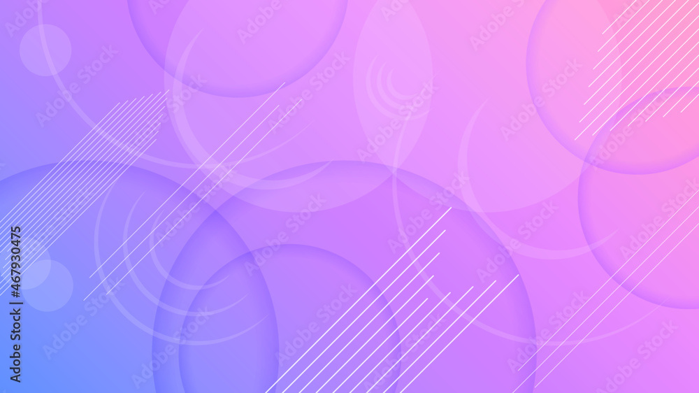Poster abstract colorful gradient background with color geometric figures. different shapes and white line 