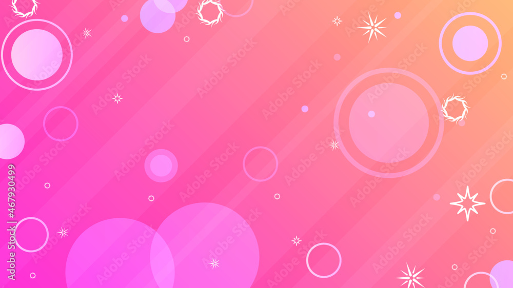 Poster abstract colorful gradient background with color geometric figures. different shapes and white line 