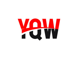 YQW Letter Initial Logo Design Vector Illustration