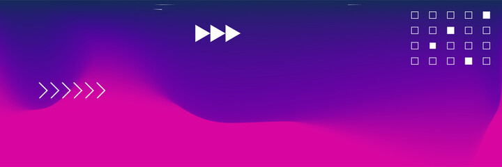Abstract modern colorful pink purple gradient wide geometric banner design. Modern cover header background for website design, social media cover ads banner, flyer, invitation card