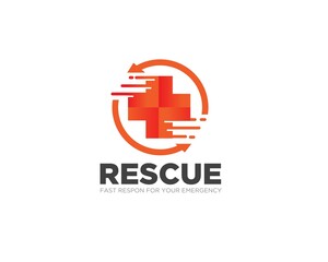 pulse fast rescue logo for emergency service and medical service