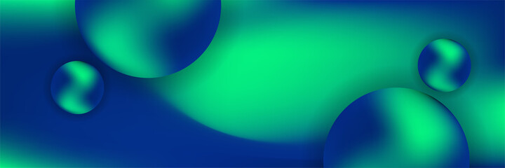 Abstract modern colorful dark green gradient wide geometric banner design. Modern cover header background for website design, social media cover ads banner, flyer, invitation card