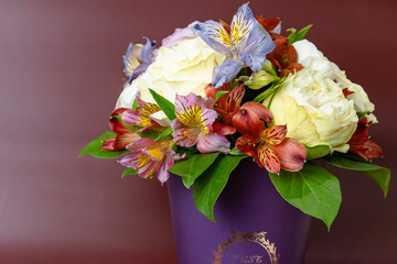 bouquet of flowers in vase
