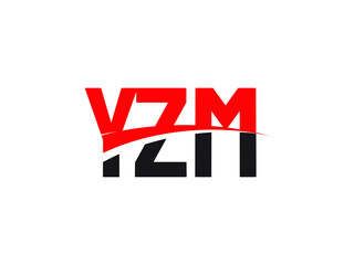 YZM Letter Initial Logo Design Vector Illustration