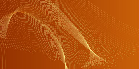 Orange background with gold lines