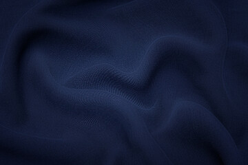 Close-up texture of natural blue fabric or cloth in same color. Fabric texture of natural cotton,...