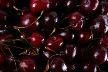 Red cherries background
