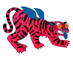 Fototapeta na wymiar Pink tiger