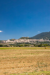 Panoramic view Assisi medieval town, Province of Perugia, Umbria region, Italy