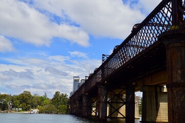 the bridge over the river