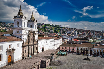 San Francisco Church in Quito - obrazy, fototapety, plakaty