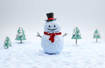 Christmas and New Year background. 3d render