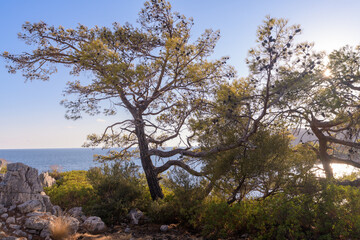 Romantic seashore scenery on the Lycian Way. Turkey