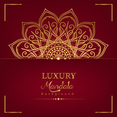 Luxury gold background colorful mandala 