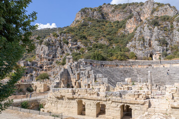 Fototapeta na wymiar Ancient theater in Myra. Demre, Turkey