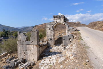 Arch of Vespasian at ancient city Xanthos.
