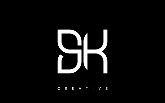 SK Letter Initial Logo Design Template Vector Illustration