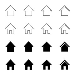 house vector icons set. Home icon collection