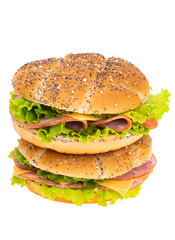 hamburger bun isolated