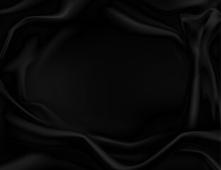 Vector texture black silk background