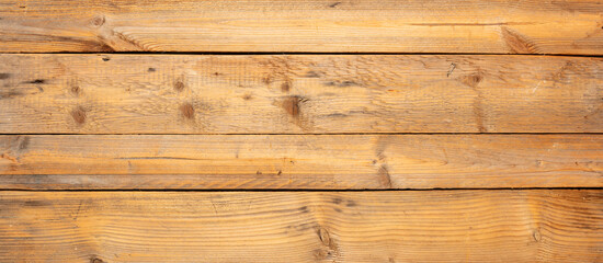 Fototapeta premium Wooden board background, texture. Wood planks, floor or wall, banner