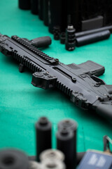 Assault rifle with silencer