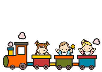 汽車に乗った赤ちゃんたち