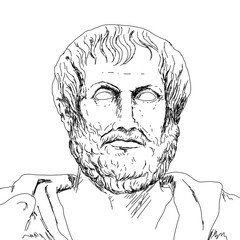 Realistic illustration of the Greek philosopher Aristotle
