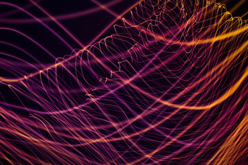 illustration of abstract lines. Free lines seamless pattern made by hand, brush. Handmade drawing, blur