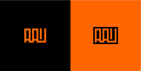 AAU Letter Initial Logo Design Template Vector Illustration