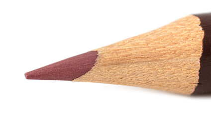 Brown pencil isolated on a white background.