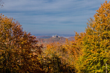 Fototapeta premium Herbstspaziergang rund um die Wartburgstadt Eisenach am Rande des Thüringer Waldes - Thüringen