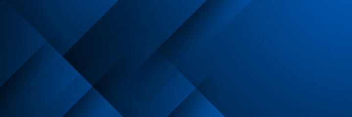 Modern abstract gradient dark navy blue banner background
