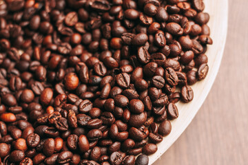 Fototapeta premium a cup of coffee freshly brewed beverage view from above