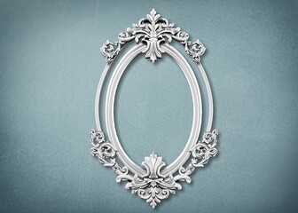 Retro vintage design, decorative frame mirror, antoque, classical