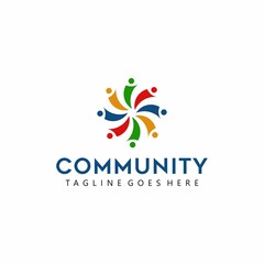 Fototapeta na wymiar Volunteer Mentorship Community People Symbol Logo Design