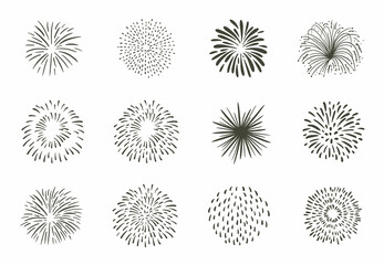 Party icon collection with firework.Vector illustration for icon,sticker,web design