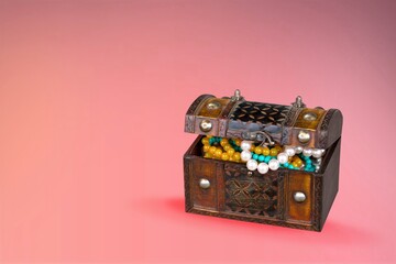 Beautiful luxury jewelry collection on a background