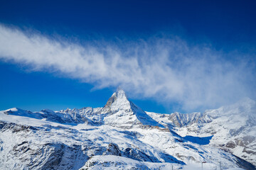 Plakat Matterhorn, Zermatt, Skiing, Winter Hiking, magical Landscape of Zermatt, Glacier Paradies, Riffelberg, Furi, Rothorn, Monta Rosa, Dufourspitze,Visp, Sunnegga, Gornergrat, Randa, Tasch, Zmutt, Liskam