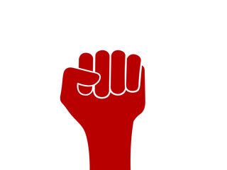 Obraz premium red hand protest sign