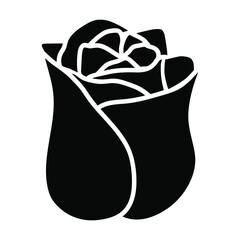 Fototapeta premium Rose icon vector. flower illustration sign. floret symbol. blossom logo.