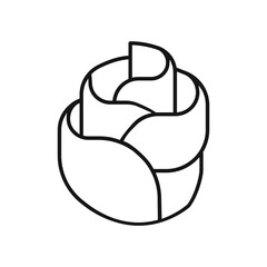 Rose icon vector. flower illustration sign. floret symbol. blossom logo.
