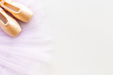 Ballet skirt and pointe shoes pointe shoes for ballerina
