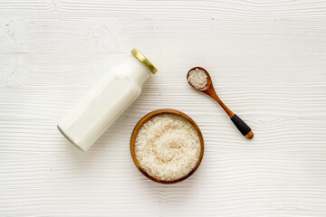 Rice cereals vegan milk - non dairy diet nutrition