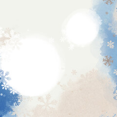 Winter quick page. Scrapbook template watercolors. Photo- empty framework