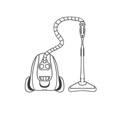 Illustration vacuum on white background 