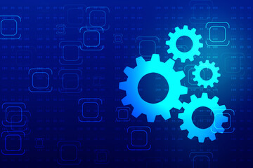 2d illustration abstract gear Network
